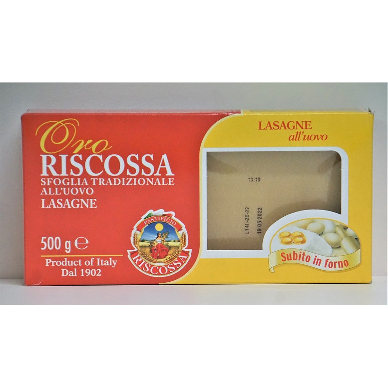 LASAGNE AUX OEUFS RISCOSSA 500G