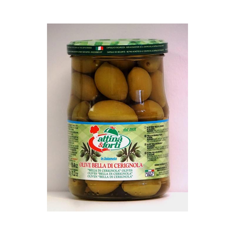 OLIVES VERTES CERIGNOLA 550G