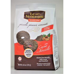 BISCUITS PLAISIRS CROQUANTS CACAO/NOISETTES 250g SANS GLUTEN