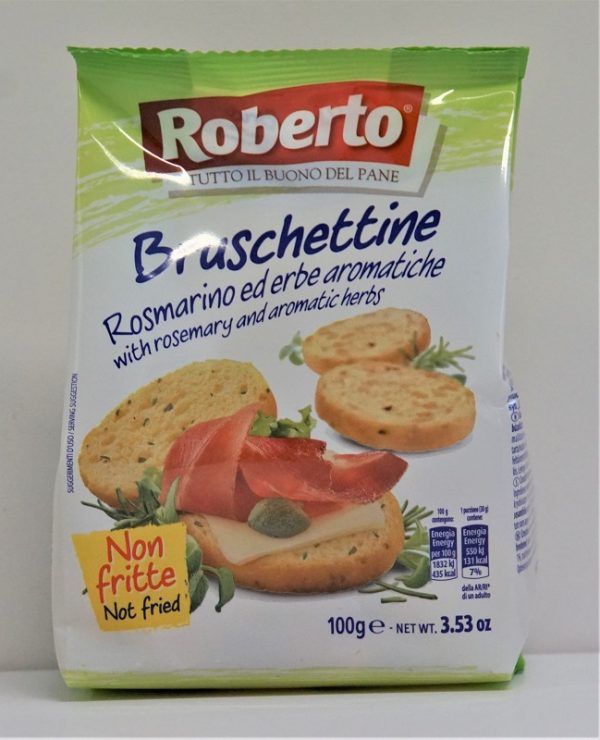 BRUSCHETTINE ROMARIN/HERBES AROMATIQUES 100G/10 ROBERTO
