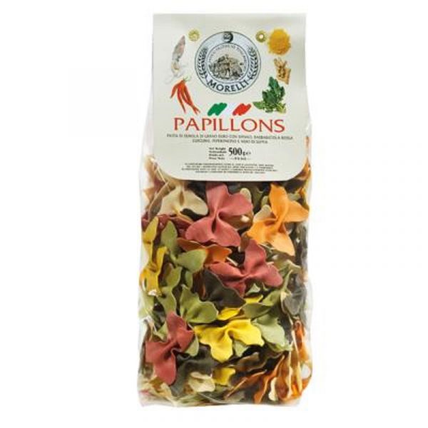 PAPILLONS PASTA TRICOLORE 500G/12 MORELLI