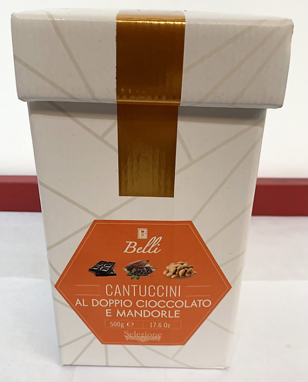 CANTUCCINI DOUBLE CHOCO/AMANDES 500G/6 BOX PRATOBELLI