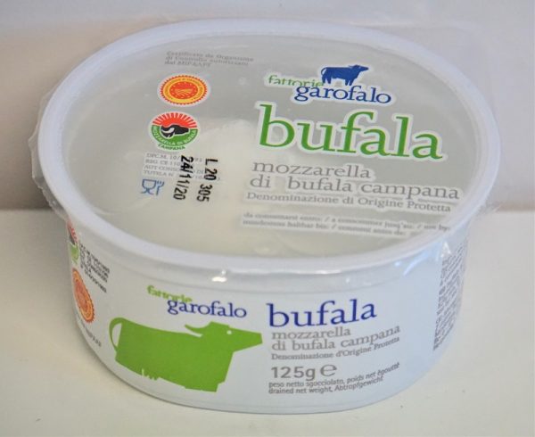 MOZZARELLA BUFALA DOP 23 % M.G. 125g/8 VASO GAROFALO