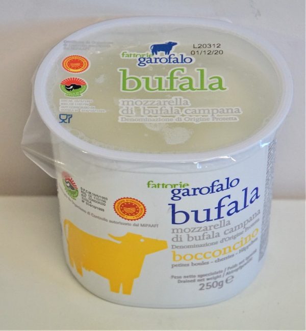 MOZZARELLA BUFALA DOP 23 % M.G. 10x25g/6 VASO GAROFALO