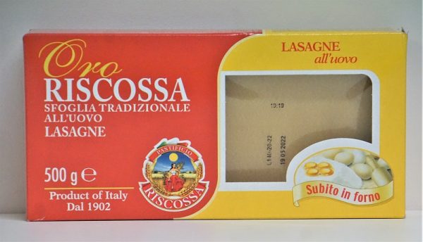 LASAGNE AUX OEUFS N°95 RISCOSSA 500G/12